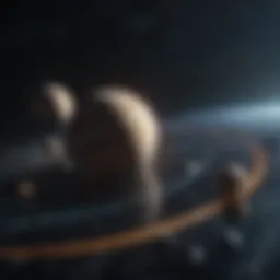 A detailed illustration of the solar system showcasing planetary orbits