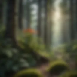 A rich forest showcasing diverse flora and fauna.
