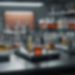 A laboratory setting showcasing various toxicology testing equipment