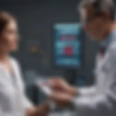Doctor discussing blood test results with a patient