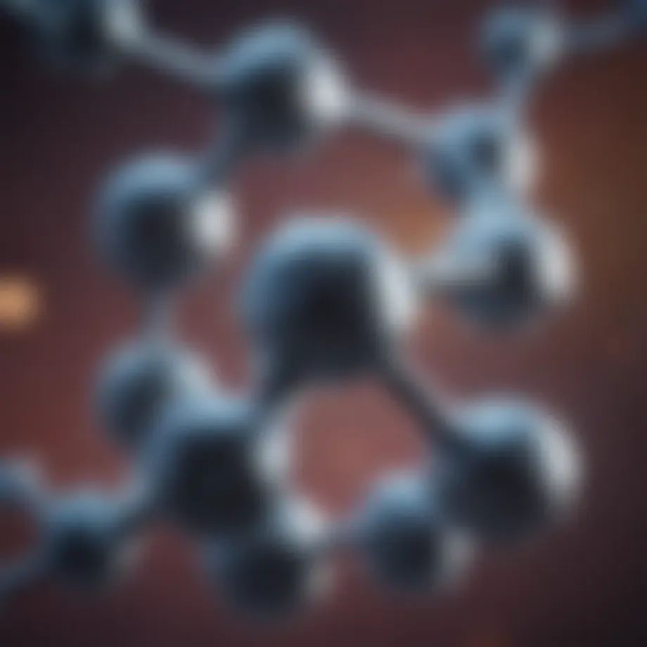 Illustration of melatonin's molecular structure