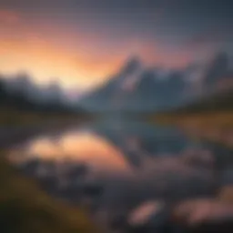 A breathtaking view of the Canadian Rockies during sunrise