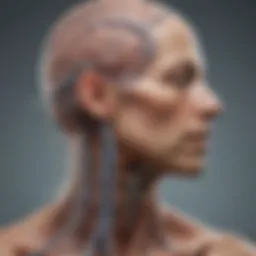 Illustration of the autonomic nervous system highlighting the vagus nerve