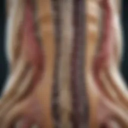 Illustration of lumbar spine anatomy highlighting nerve root compression.