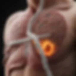 Illustration depicting the biological mechanisms connecting cigarette smoking and lung cancer