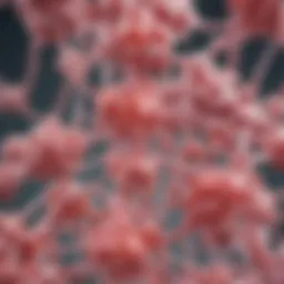Illustration depicting collagen structure at a molecular level.