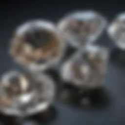 Comparison of natural and composite diamonds showcasing their unique characteristics.
