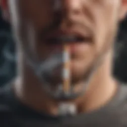 Illustration depicting the stages of nicotine addiction.
