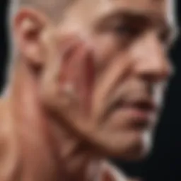 Illustration depicting muscle degeneration associated with DMD