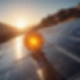 Solar panels harnessing the sun's energy