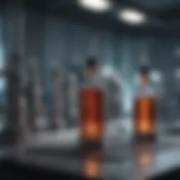 Illustration of argon gas in a laboratory setting