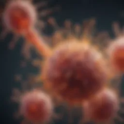 Detailed illustration of the immune system attacking healthy cells