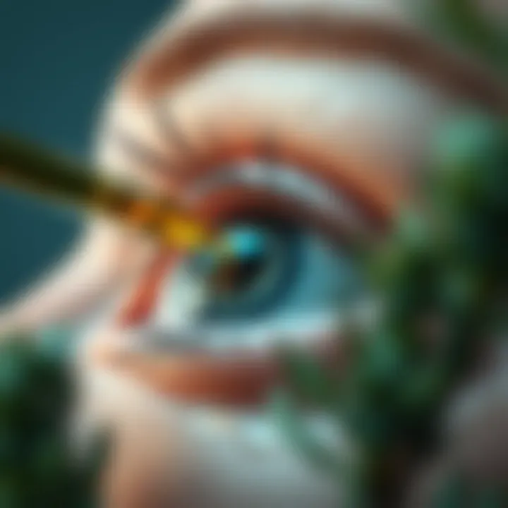 Application Techniques for Tea Tree Oil Remedies Illustration showing the application of tea tree oil for treatment