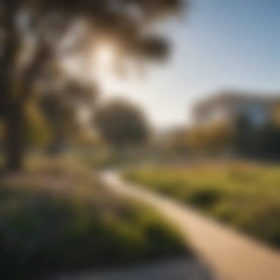 A scenic view of the UC Davis campus showcasing its vibrant environment.