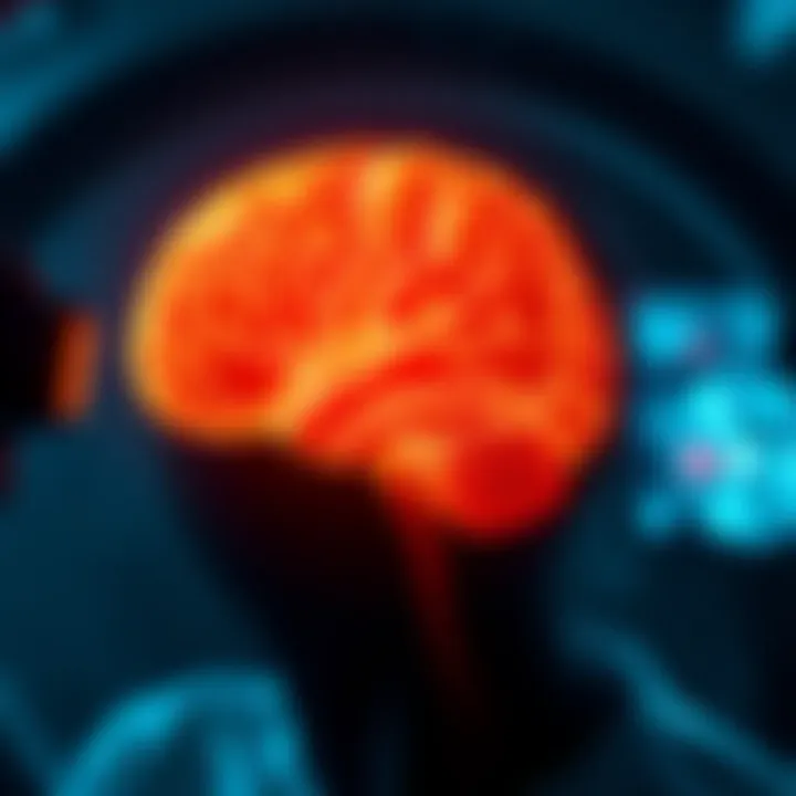 Illustration of brain activity during hyperbaric oxygen therapy