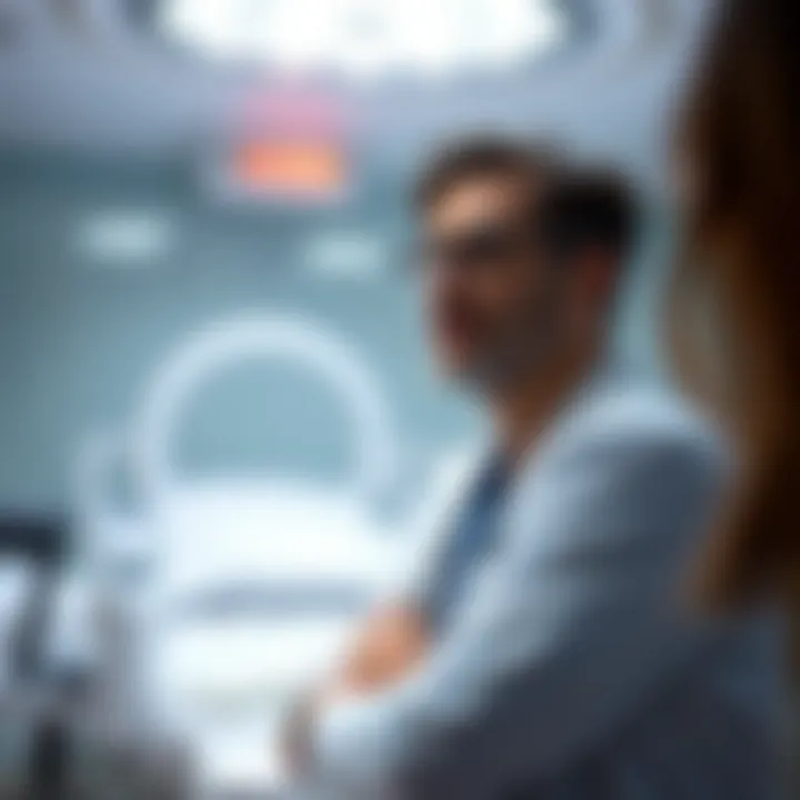 A healthcare professional discussing hyperbaric treatment options