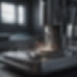 Close-up of an advanced odor machine in action