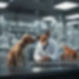 A laboratory environment with various lab animals in research settings.