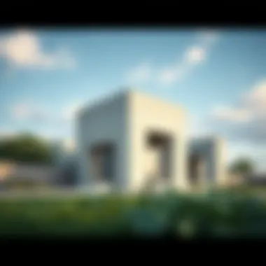 Innovative low CO2 cement structure showcasing sustainability