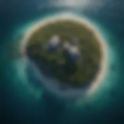 An aerial view of Manta Point showcasing its vibrant marine ecosystem