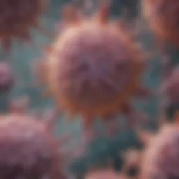 Microscopic view of leiomyosarcoma cells