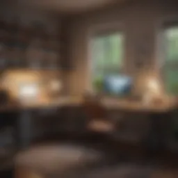 A serene home office setup symbolizing remote work