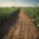 Field of genetically modified crops showcasing enhanced yield