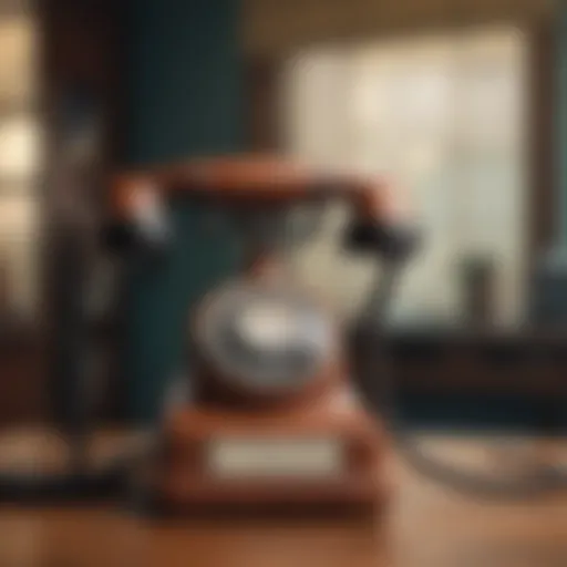 A vintage telephone symbolizing communication history in America