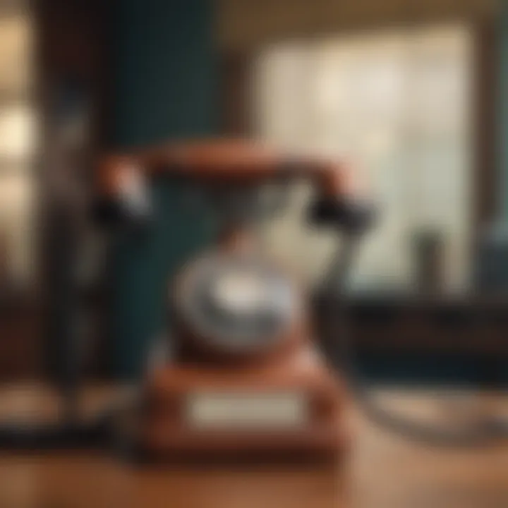A vintage telephone symbolizing communication history in America