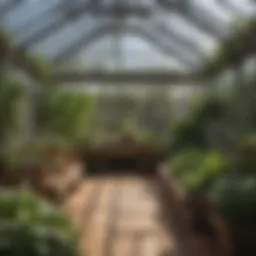 A beautifully designed deck greenhouse showcasing sustainable gardening practices