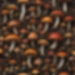 A variety of medicinal mushrooms showcasing their unique shapes and colors.