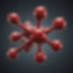 Illustration of nitric oxide molecular structure