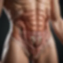 Anatomical illustration highlighting upper abdominal organs.