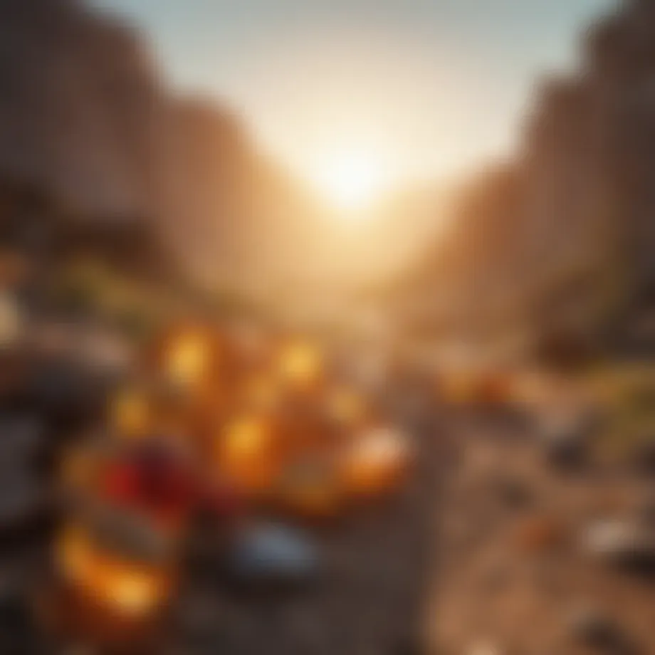 A close-up of a sunlit landscape, symbolizing natural vitamin D synthesis from sunlight.