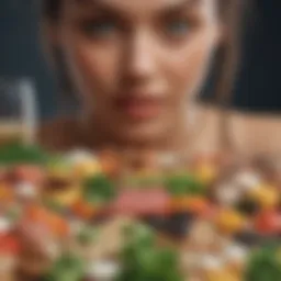 Illustration depicting dietary sources that influence uric acid levels