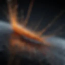 Illustration showcasing the fiber matrix interaction in composites.