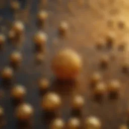 Schematic representation of fluorescent gold nanoparticles demonstrating their unique properties.