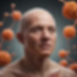Illustration depicting the genetic mutations associated with acute lymphoblastic leukemia.