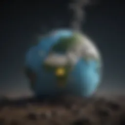 Graph showing global carbon emissions trends over the last decade