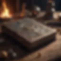 An ancient spell book open to reveal mystical symbols