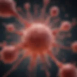 Illustration depicting the immune response in cancer treatment