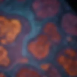 Illustration of membrane staining technique highlighting cellular structures