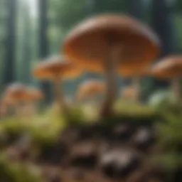 A variety of medicinal mushrooms known for their weight loss benefits