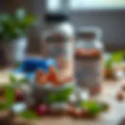 Illustration of natural supplements for knee osteoarthritis