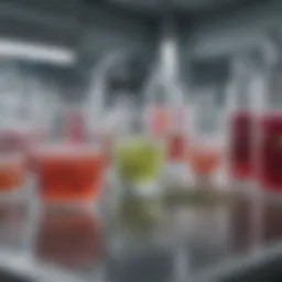 A detailed view of probiotic starter cultures in a laboratory setting