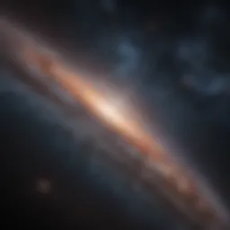 A breathtaking view of a distant galaxy captured by a space telescope.