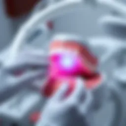 Illustration of silver diamine fluoride application in a dental setting