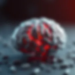 Illustration depicting the brain with statin molecules