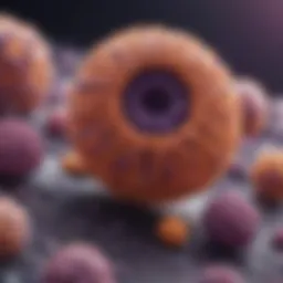 Microscopic view of pancreatic cancer cells