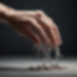 Illustration depicting involuntary shaking associated with essential tremor